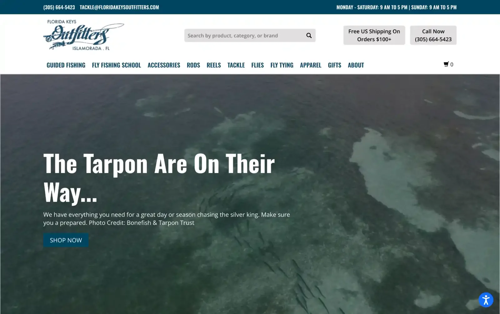 Florida Keys Outfitters website page 1