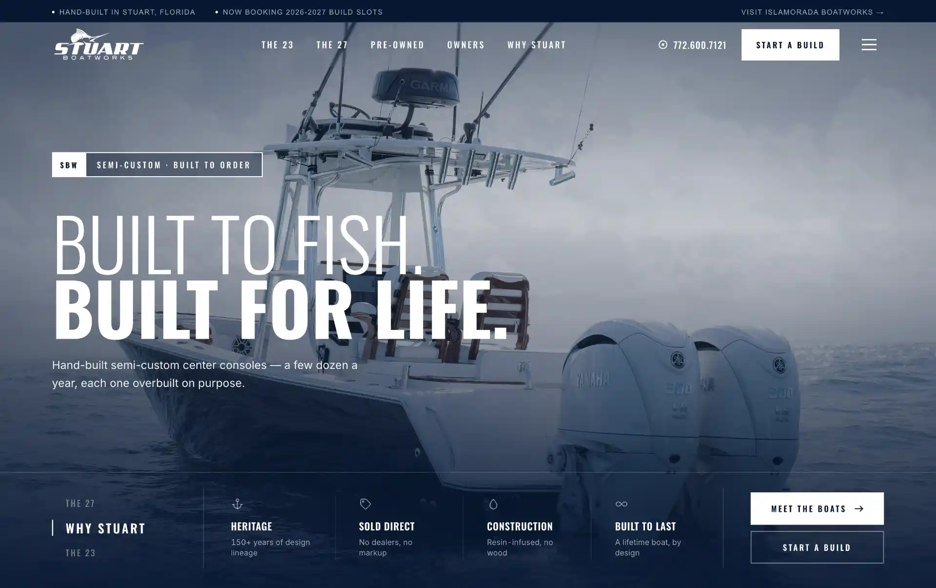 Stuart Boatworks website built by Flood Tide