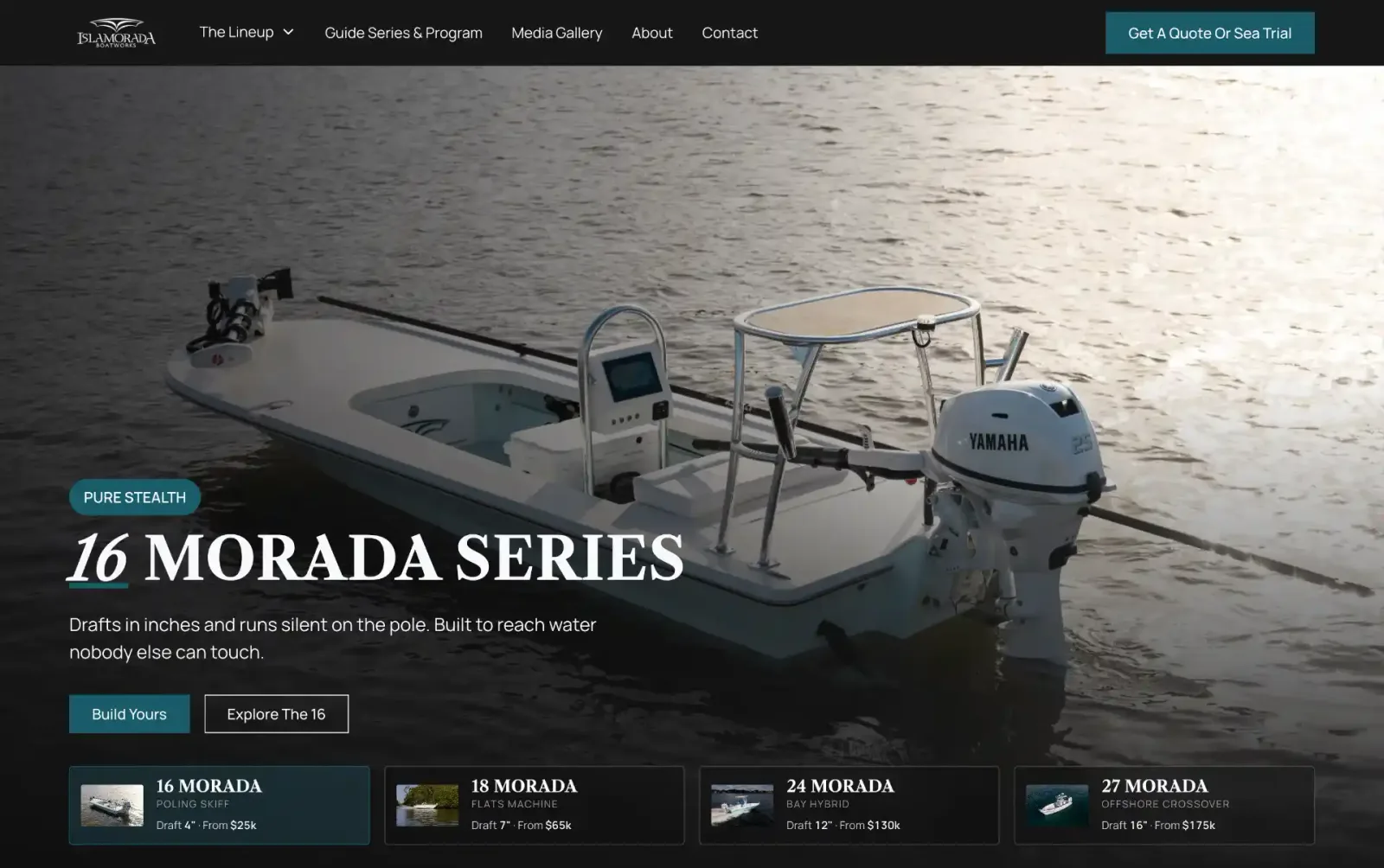 Islamorada Boatworks website page 1