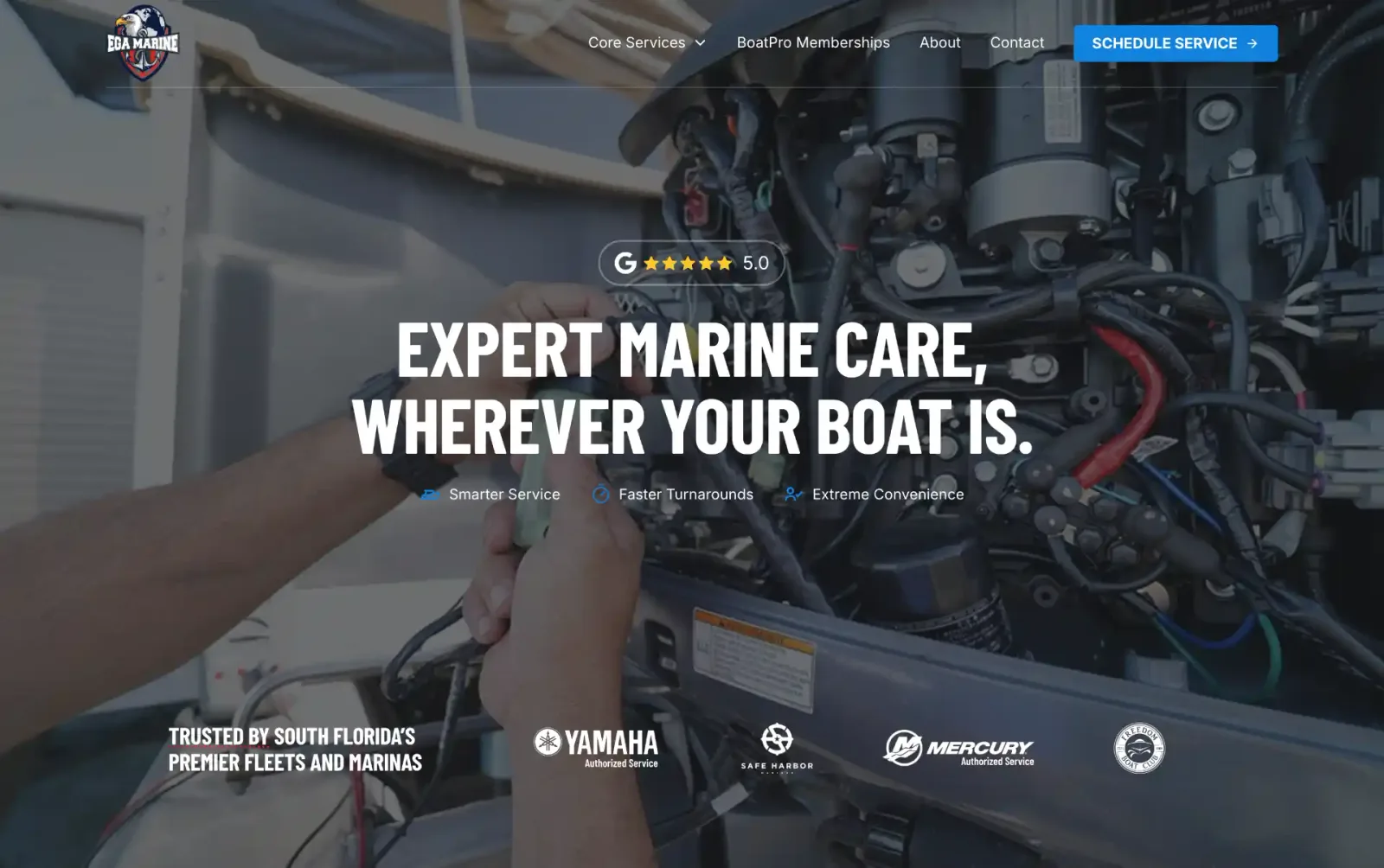 EGA Marine website page 1