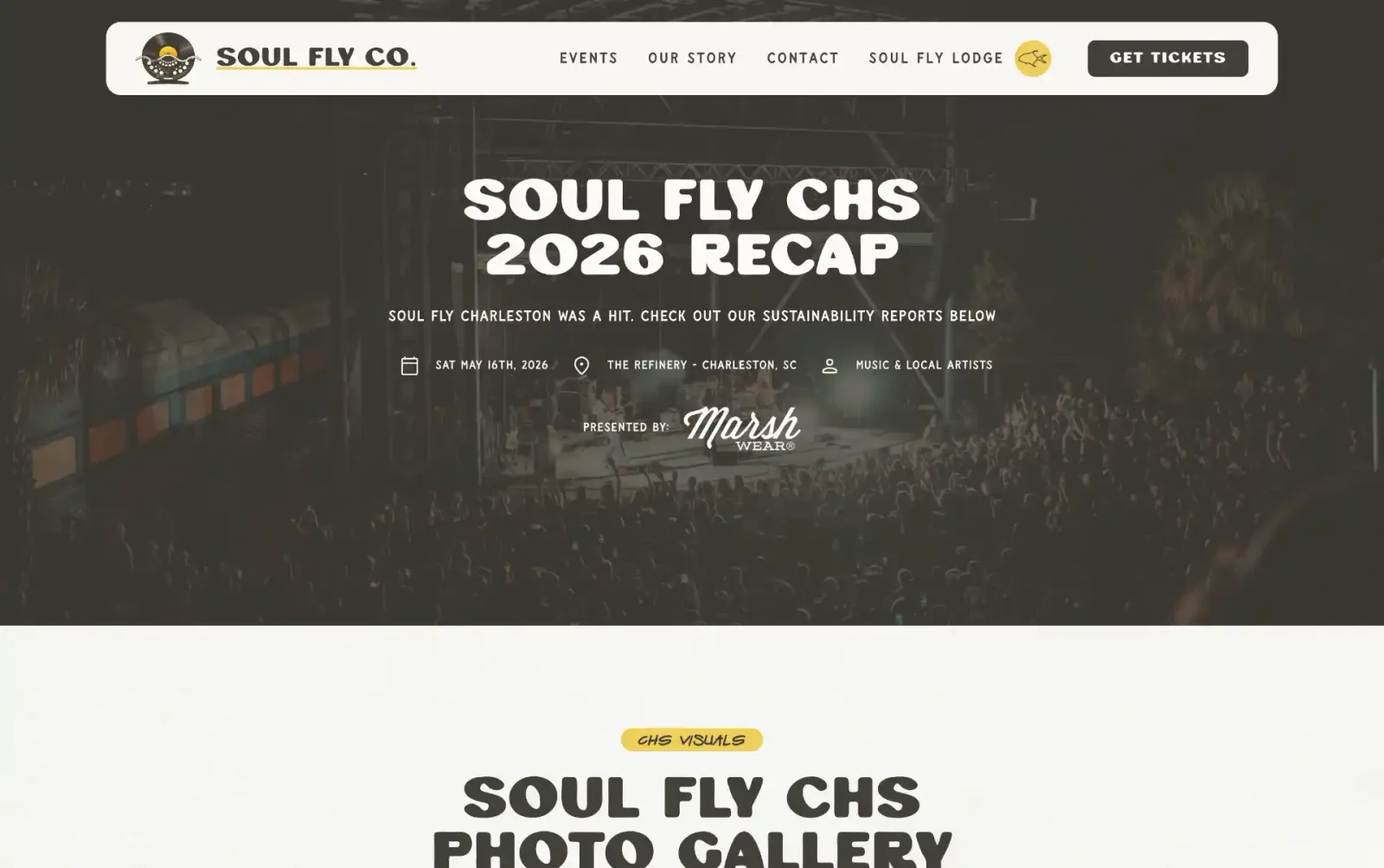 Soul Fly Events Co. website page 3