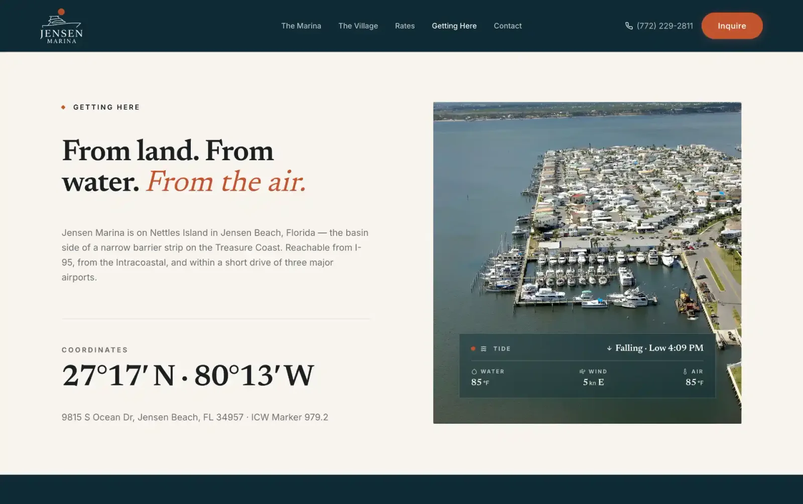 Jensen Marina website page 4