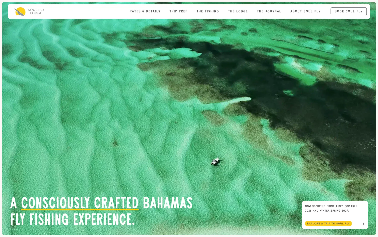 Soul Fly Lodge website by Flood Tide Digital